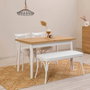 Hanah Home Oliver Open - Karina White Mesa de Comedor Extensible Blanca